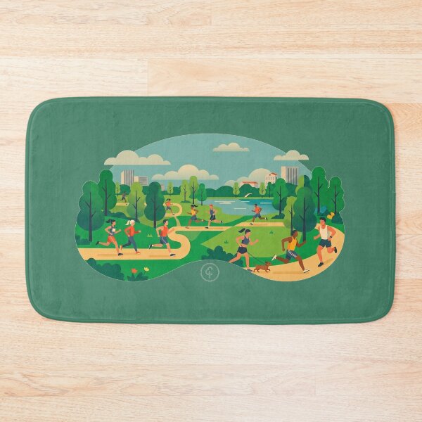 Item preview, City Park Runners Outdoor Trail Jogging Landscape parkrun designed and sold by KiwiRider.
