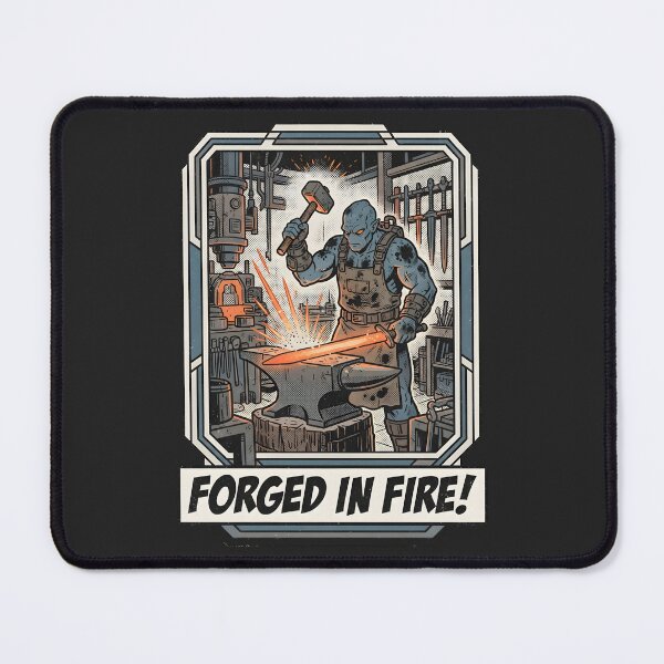 Item preview, Alien Blacksmith Forged In Fire Retro Weapon Graphic designed and sold by DuckOddity.