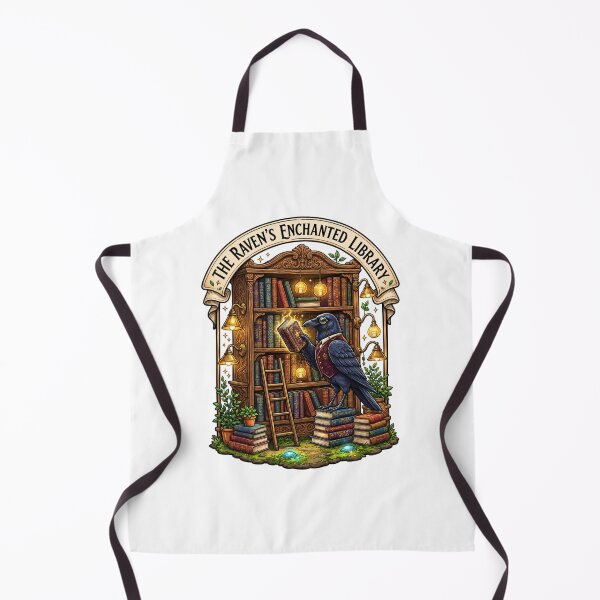 Item preview, The Raven's Enchanted Library | Magical Raven Librarian | Arcane Spell Books | Fantasy Gothic Library | Dark Academia designed and sold by MrDev.