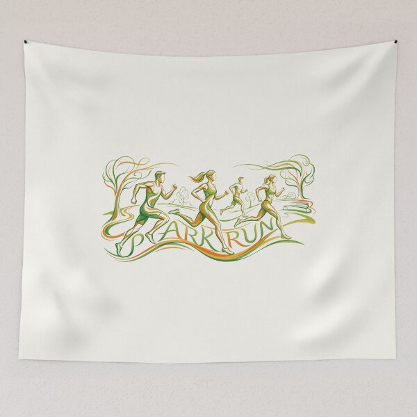 Item preview, Parkrun Dynamic Swirl Line Art Outdoor Runners 5k designed and sold by KiwiRider.