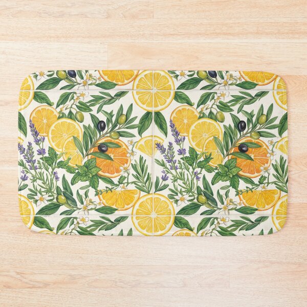 Item preview, Mediterranean Citrus Garden Pattern designed and sold by YanezFranco.