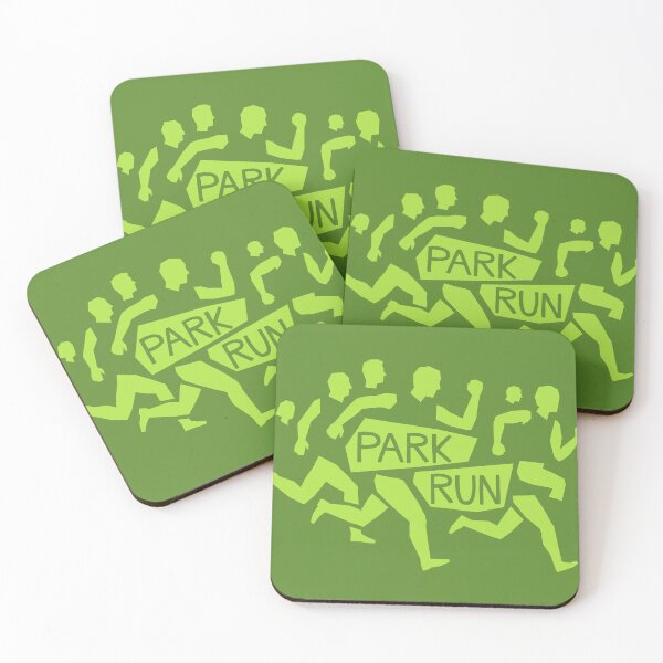 Item preview, Park Run Neon Green Runners Silhouette Athletic Graphic designed and sold by KiwiRider.