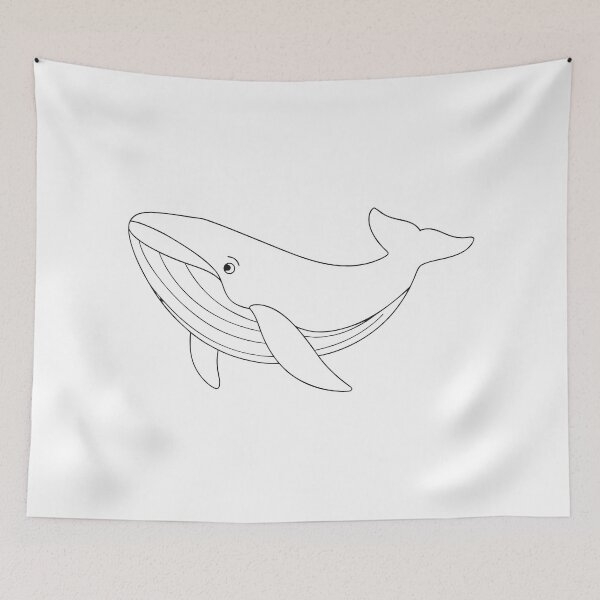 Item preview, Humpback Whale Elegant 1 Line Art Gift designed and sold by OneLine Studio.