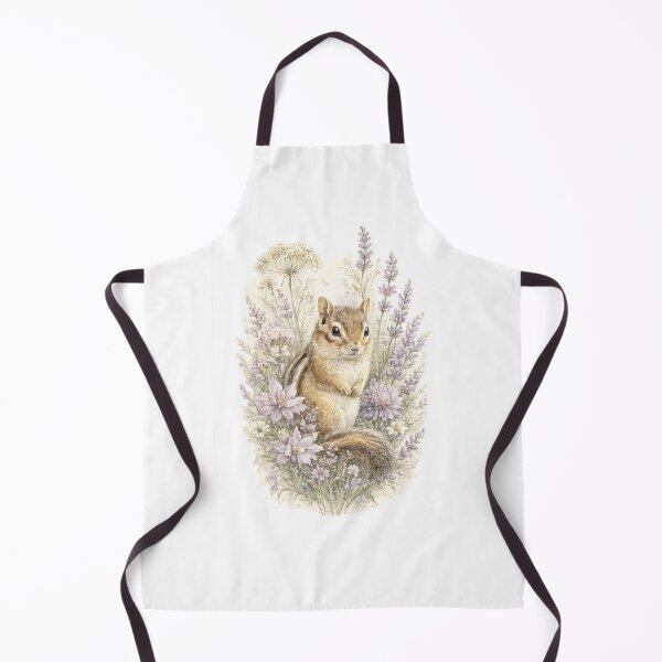 Item preview, The Little Wildflower Chipmunk – Lavender Botanical T-Shirt designed and sold by FunscapeHQ.