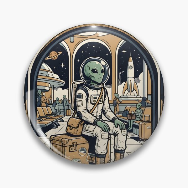 Item preview, Next Destination Alien Astronaut Travel Retro Graphic designed and sold by DuckOddity.