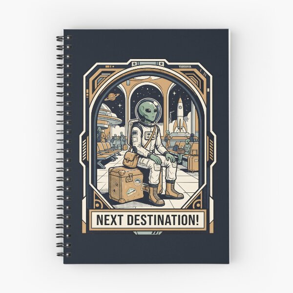 Item preview, Next Destination Alien Astronaut Travel Retro Graphic designed and sold by DuckOddity.