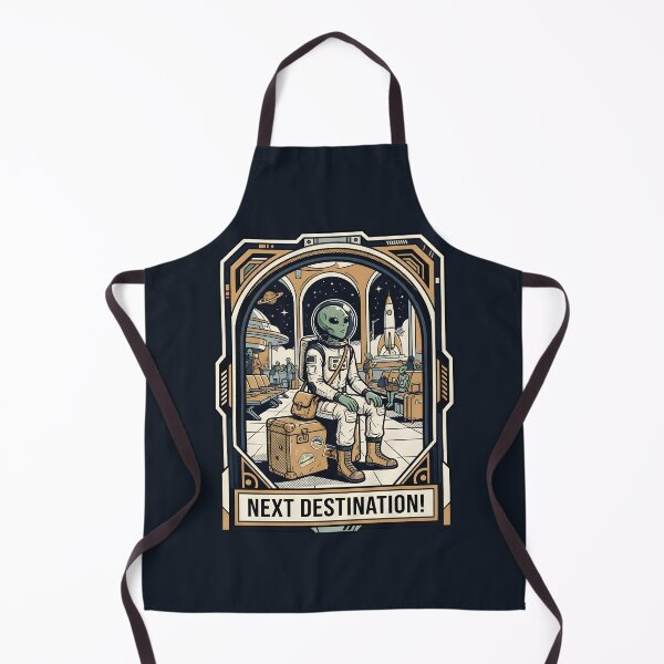 Item preview, Next Destination Alien Astronaut Travel Retro Graphic designed and sold by DuckOddity.