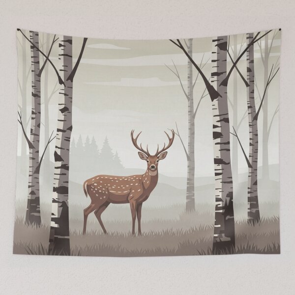 Item preview, Serene Buck in Birch Forest  designed and sold by TheDenimArt.