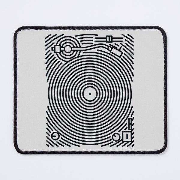 Item preview, Vinyl Turntable Record Player Minimalist Line Art DJ Deck designed and sold by KiwiRider.