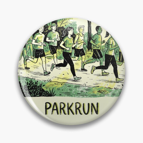 Item preview, Parkrun Community Group Runners Nature Trail 5k Illustration designed and sold by KiwiRider.