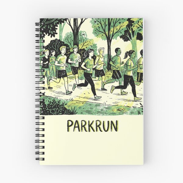 Item preview, Parkrun Community Group Runners Nature Trail 5k Illustration designed and sold by KiwiRider.
