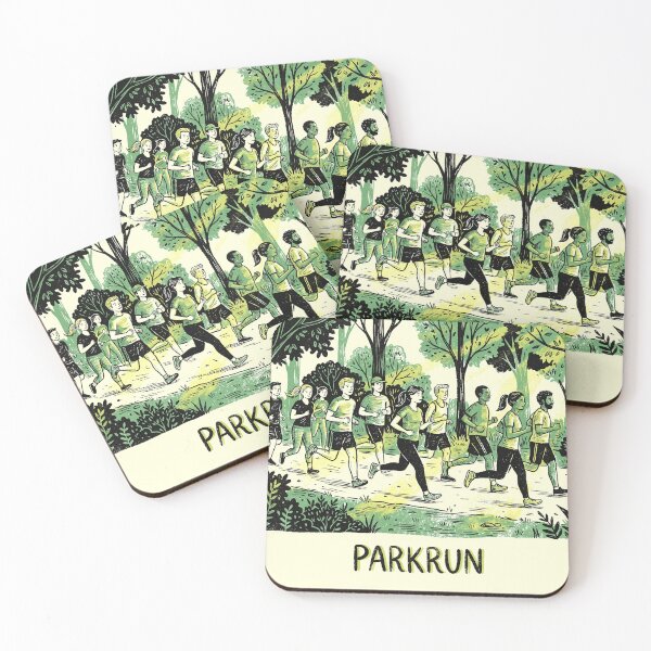 Item preview, Parkrun Community Group Runners Nature Trail 5k Illustration designed and sold by KiwiRider.