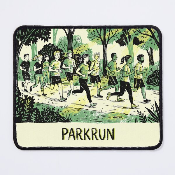 Item preview, Parkrun Community Group Runners Nature Trail 5k Illustration designed and sold by KiwiRider.