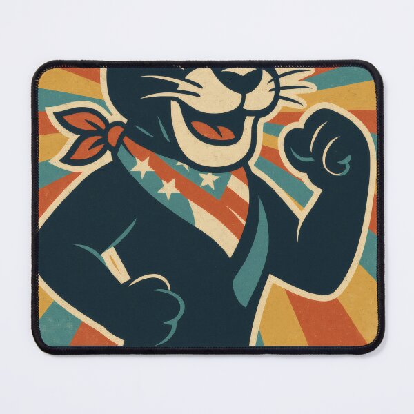 Item preview, Stealth and Strength Patriotic Panther | Bold American Flag Illustration | Vintage USA Americana Wall Art designed and sold by PaintedPixels01.