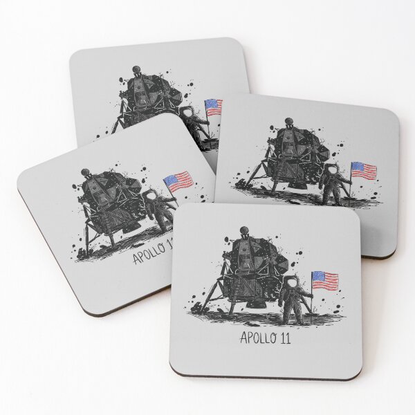 Item preview, Apollo 11 Moon Landing Lunar Module Ink Sketch Art designed and sold by KiwiRider.