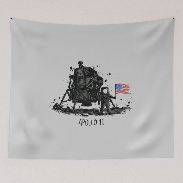 Item preview, Apollo 11 Moon Landing Lunar Module Ink Sketch Art designed and sold by KiwiRider.