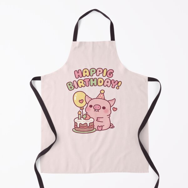 Item preview, Cute Pig With Birthday Cake Happig Birthday Pun designed and sold by rustydoodle.