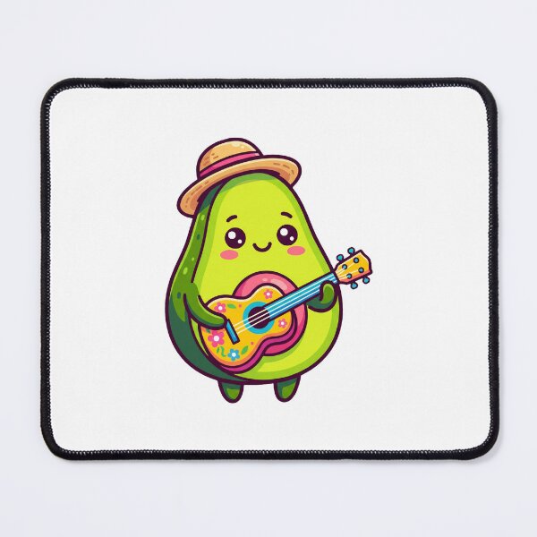Item preview, Cute Kawaii Guac-Star Avocado Guitar designed and sold by pattman.