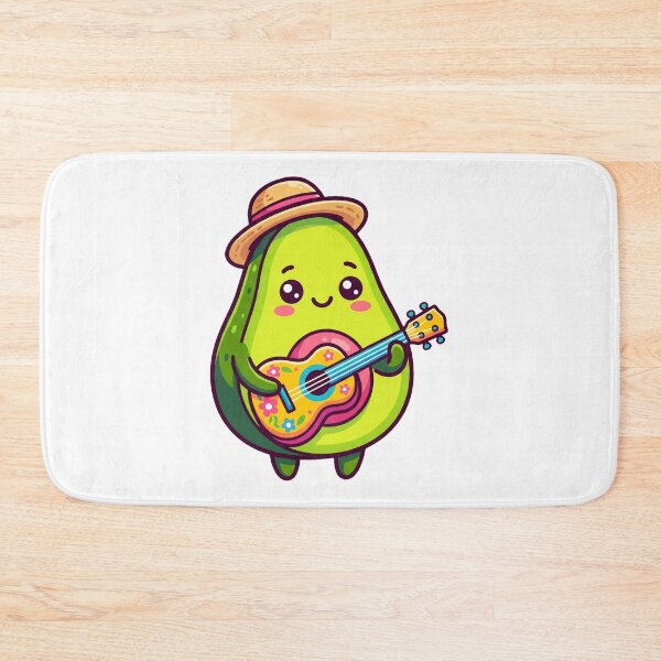 Item preview, Cute Kawaii Guac-Star Avocado Guitar designed and sold by pattman.