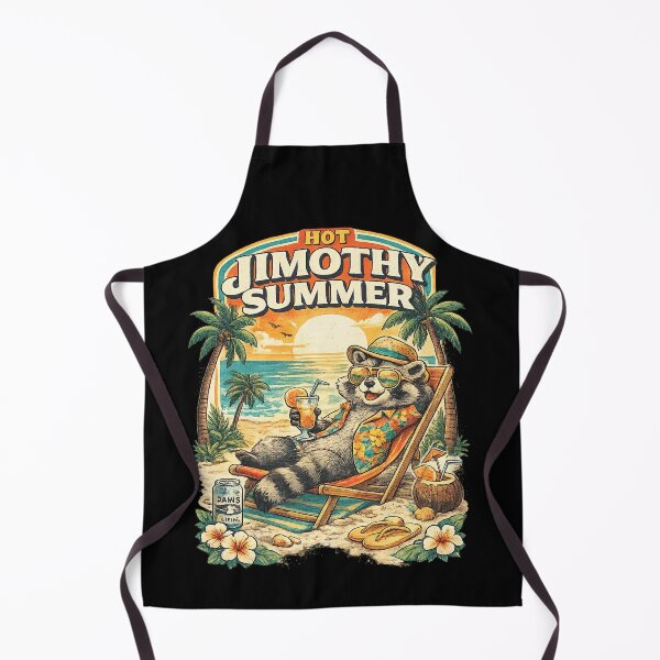 Item preview, Hot Jimothy Summer Raccoon – Retro Beach Meme designed and sold by Mohamedeinoo.