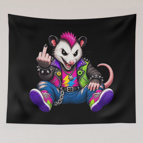 Item preview, Middle Finger Rebellious Possum designed and sold by pUNKnown.