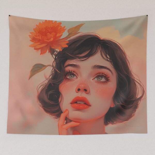 Item preview, portrait of flora girl designed and sold by aliraweb.