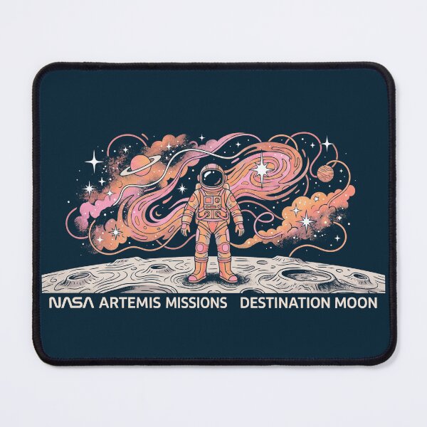 Item preview, Artemis Missions Destination Moon Retro Astronaut Art designed and sold by KiwiRider.
