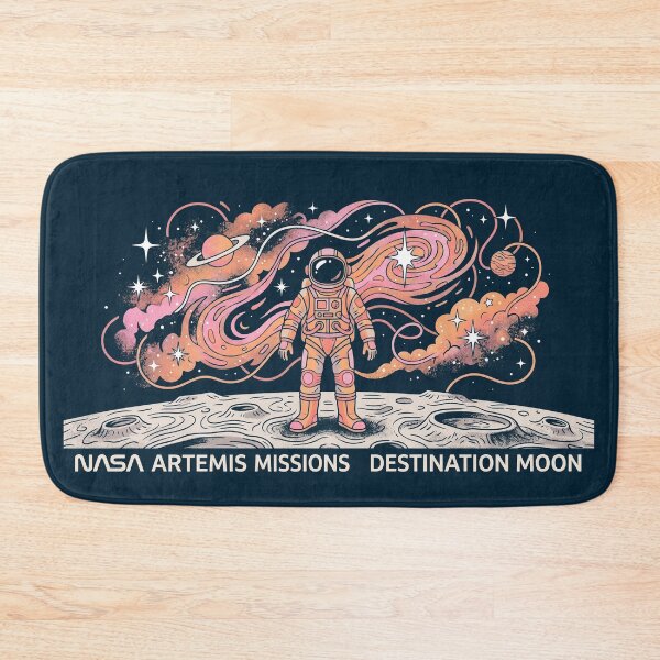 Item preview, Artemis Missions Destination Moon Retro Astronaut Art designed and sold by KiwiRider.