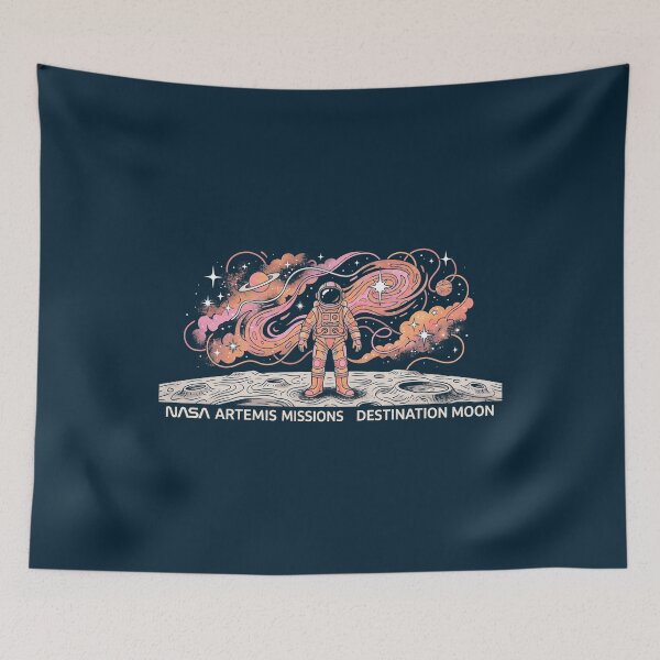 Item preview, Artemis Missions Destination Moon Retro Astronaut Art designed and sold by KiwiRider.