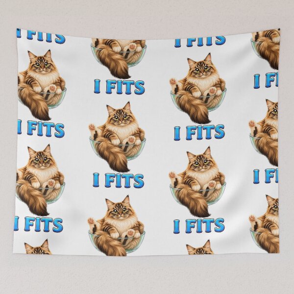 Item preview, I Fits, Fluffy Tabby Cat in a Glass Bowl designed and sold by RoPrincess.