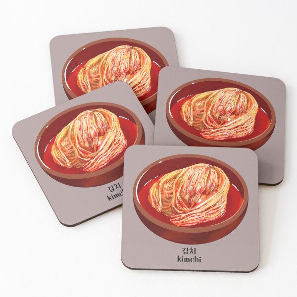 Item preview, Watercolor Korean Kimchi in a brown bowl designed and sold by Rin_Art.