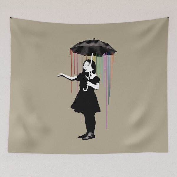 Item preview, Banksy Chica con paraguas designed and sold by KeyOfArt2026.