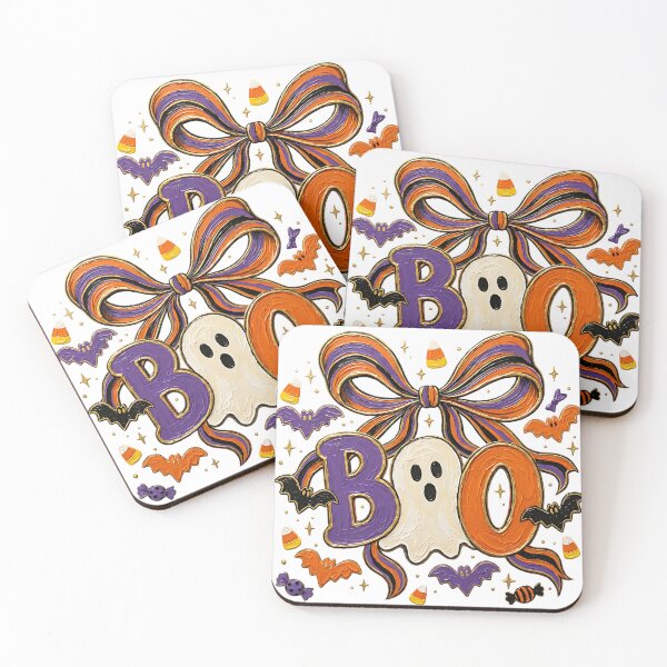 Item preview, Faux Brushstroke Halloween Bow Gosth Spooky Bat and Candy designed and sold by Adadita.