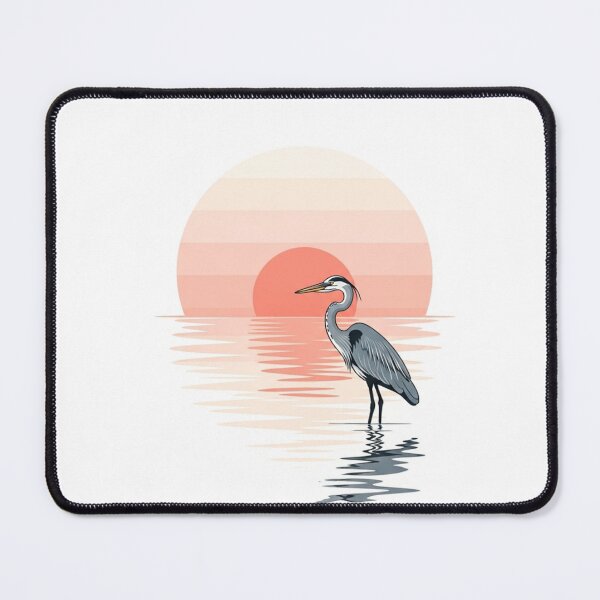 Item preview, Serene Coastal Heron Silhouette designed and sold by Denim Art Studio.