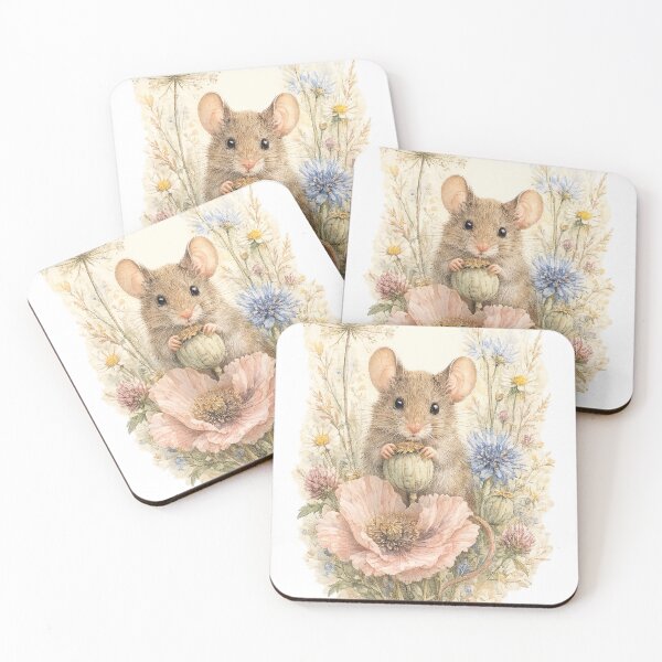 Item preview, The Little Meadow Mouse – Wildflower Mouse T-Shirt designed and sold by FunscapeHQ.