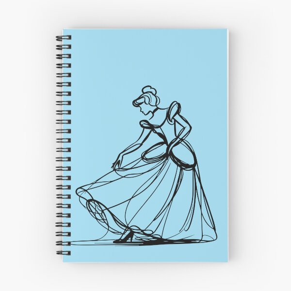 Item preview, Cinderella Princess at Midnight Line Art Sketch designed and sold by pixiedustpaint.