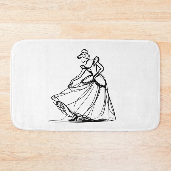Item preview, Cinderella Princess at Midnight Line Art Sketch designed and sold by pixiedustpaint.