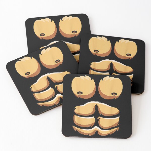 Item preview, Funny Fake Hairy Chest Instant Six Pack Abs Gag designed and sold by Hugosploosh.
