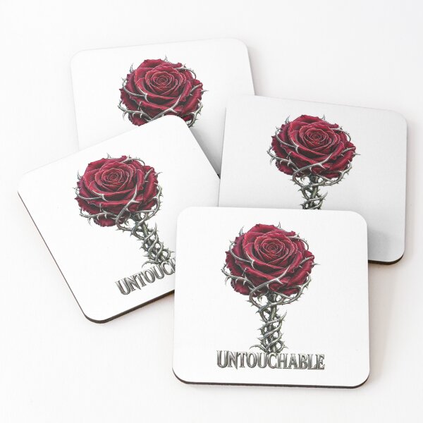 Item preview, Untouchable Gothic Red Rose Wrapped in Silver Thorns designed and sold by RoPrincess.