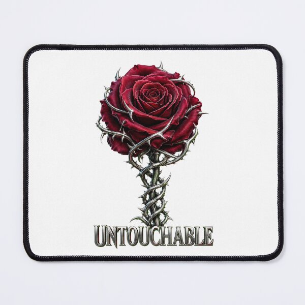 Item preview, Untouchable Gothic Red Rose Wrapped in Silver Thorns designed and sold by RoPrincess.