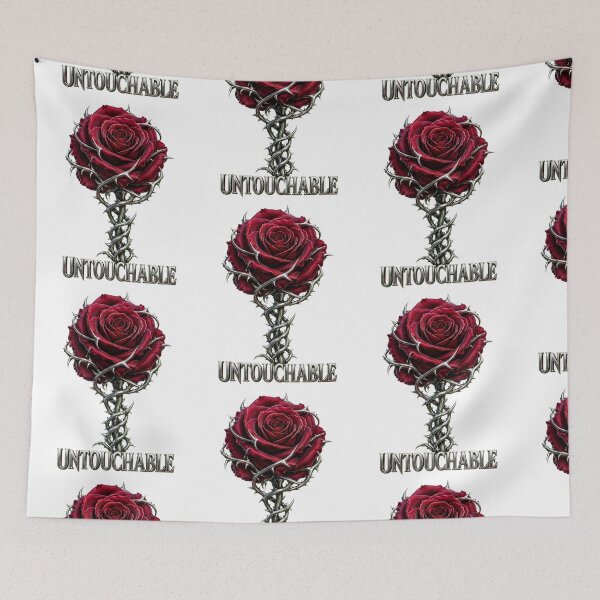 Item preview, Untouchable Gothic Red Rose Wrapped in Silver Thorns designed and sold by RoPrincess.