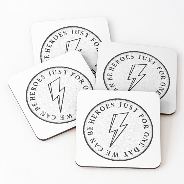 Item preview, We Can Be Heroes Just For One Day Lightning Bolt Stamp designed and sold by jamesase.