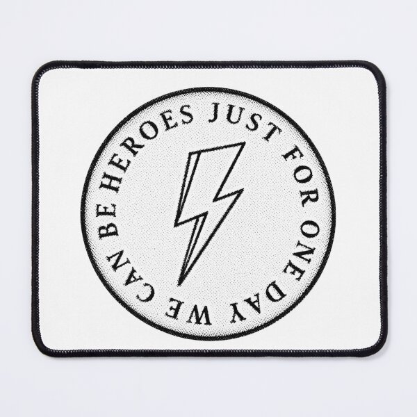 Item preview, We Can Be Heroes Just For One Day Lightning Bolt Stamp designed and sold by jamesase.