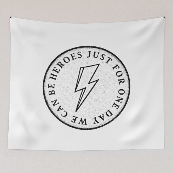 Item preview, We Can Be Heroes Just For One Day Lightning Bolt Stamp designed and sold by jamesase.