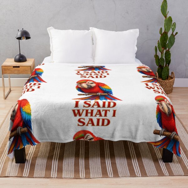 Item preview, I Said What I Said Sassy Scarlet Macaw Parrot designed and sold by RoPrincess.