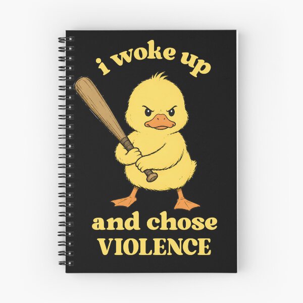 Item preview, I Woke Up and Chose Violence Funny Cute Duck designed and sold by ByDanielDesigns.