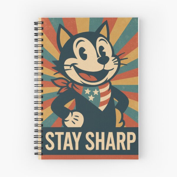 Item preview, Stay Sharp Feline Vigilance | Patriotic Cat | Bold American Flag Illustration | Vintage USA Americana Wall Art designed and sold by PaintedPixels01.