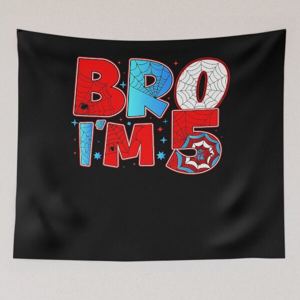 Item preview, Bro Im 5 Spider Theme Party Birthday Boy 5Th Years Old Kids designed and sold by Mdcazeem.