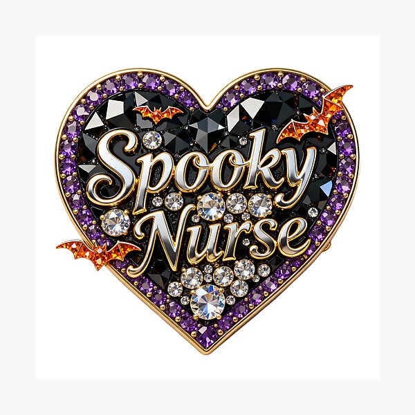 Item preview, Spooky Nurse Halloween Faux Rhinestone designed and sold by Adadita.