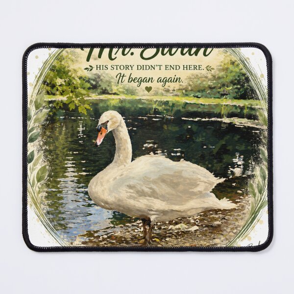 Item preview, Mr. Swan | Every Life Deserves Another Chance | Wildlife Rescue Art designed and sold by Whiskered Garden Studio.
